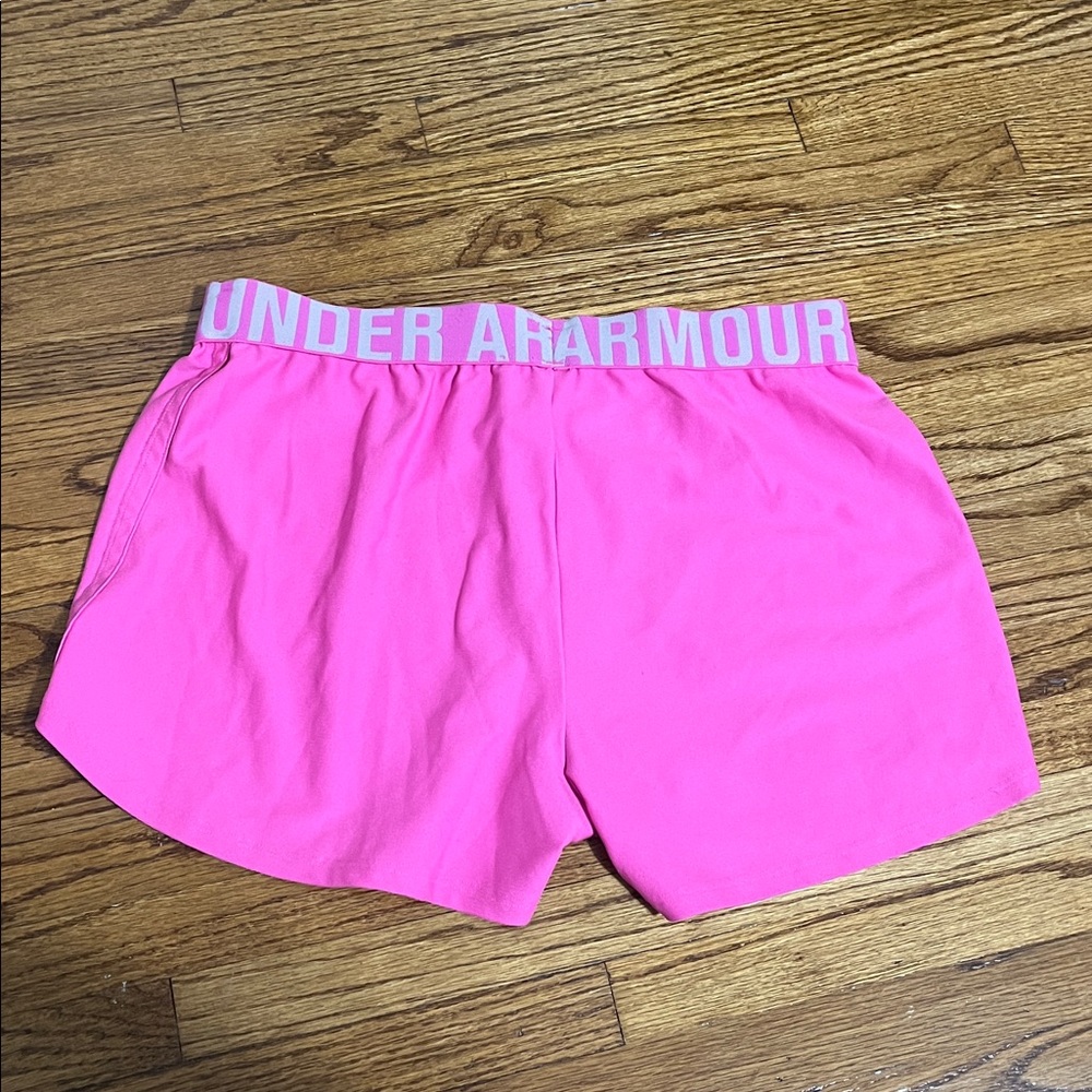 LIGHTLY WORN | Under Armour Women's Pink Athletic Shorts - Picture 4 of 4